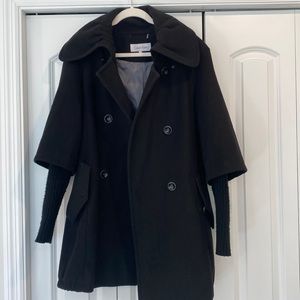 Calvin Klein black trench coat size 8